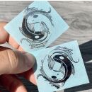 Metallsticker Yin Yang Fische