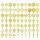 Metallsticker mystische Symbole gold