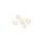 5 glue on bails half circle star gold