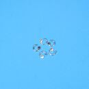 5 glue on bails half circle star silber