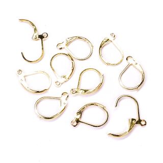 10 nickel free ear wires gold
