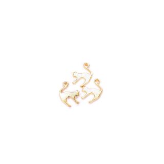 3 charms cat gold