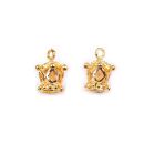 2 crown charms gold