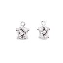 2 crown charms silver