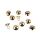 10 thin glue on bead caps 10mm gold