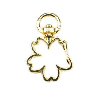 flower shaped lobster clasp gold