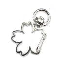 flower shaped lobster clasp silver