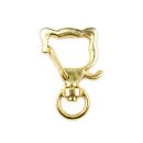 cat head shaped lobster clasp gold