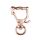 cat head shaped lobster clasp rose gold
