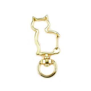 cat shaped lobster clasp gold