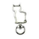 cat shaped lobster clasp silver