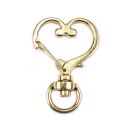 heart shaped lobster clasp gold