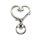 heart shaped lobster clasp silver