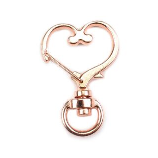 heart shaped lobster clasp rose gold