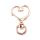 heart shaped lobster clasp rose gold