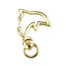 dolphin shaped lobster clasp gold