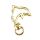 dolphin shaped lobster clasp gold