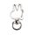 rabbit shaped lobster clasp silver