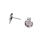 2 Edelstahl Ohrstecker mit 10 mm Fassung und Öse silber