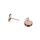 2 stainless steel ear studs with 10mm tray and eyelet rose gold