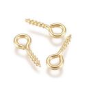 25 stainless steel screw eyelets gold