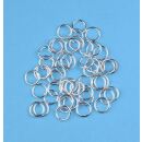 50 stainless steel jump rings 6mm silver