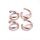 50 Edelstahl Biegeringe 6mm rose gold