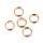 20 Edelstahl Spaltringe 7mm gold