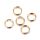 20 stainless steel split rings 7mm gold