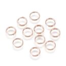 20 stainless steel split rings 7mm rose gold