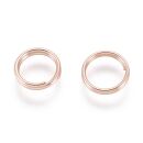 20 stainless steel split rings 7mm rose gold