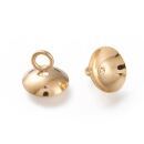 5 Edelstahl Klebekappen 10mm gold