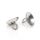5 stainless steel glue on bead caps 10mm silver