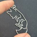 metal frame fox silver