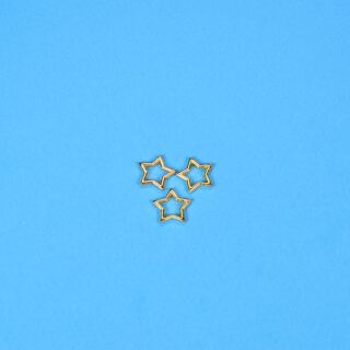 3 little metal frames star gold