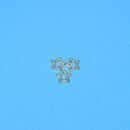 3 little metal frames star gold
