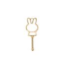 metal frame bunny wand gold