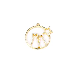 metal frame cats moon star gold