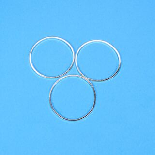 3 metal frames circle 25mm silver