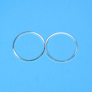 2 metal frames circle 30mm silber