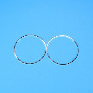 2 metal frames circle 40mm silver