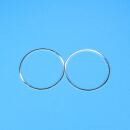 2 metal frames circle 40mm silver