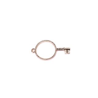 metal frame key rose gold