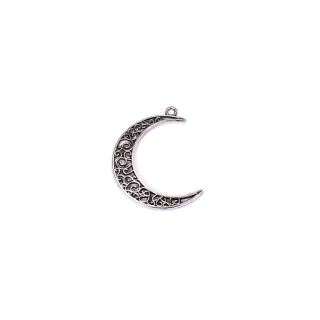 metal frame crescent moon antique silver