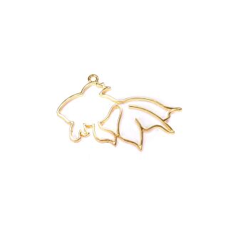 metal frame fish gold - design 1