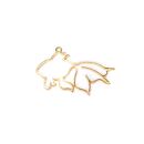 metal frame fish gold - design 1