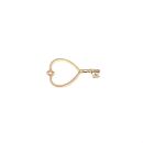 metal frame heart key gold