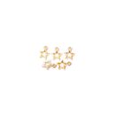 5 little metal frames star gold