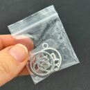 2 Metallrahmen Lotus antikes Silber