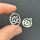 2 Metallrahmen Lotus antikes Silber